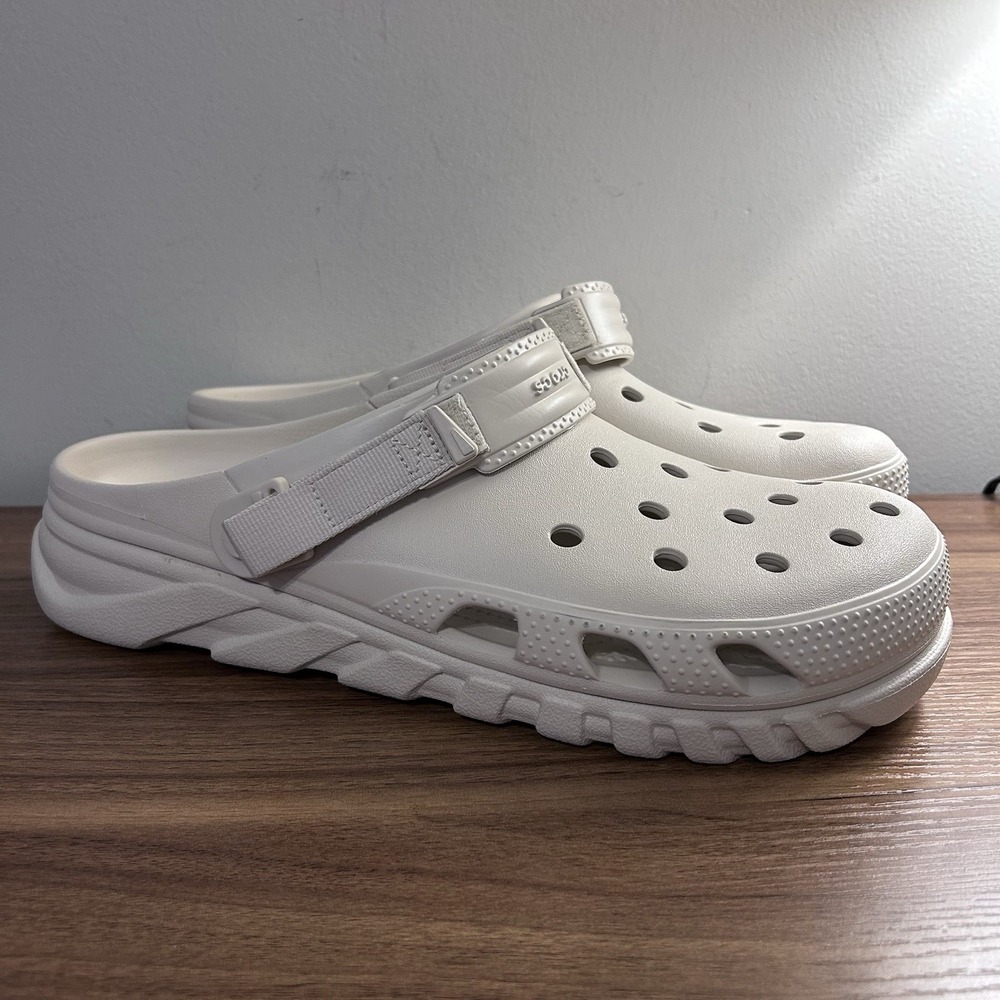 Crocs Duet Max II Clog Adjustable Straps Sandals Stucco Men's Size 15 READ